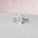 Load image into Gallery viewer, 3.50 CT Radiant Cut Hidden Halo Moissanite Engagement Ring Mapple Gems