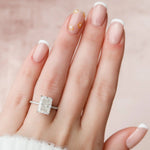 Load image into Gallery viewer, 3.50 CT Radiant Cut Hidden Halo Engagement Ring Mapple Gems