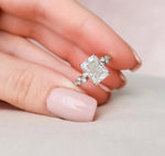 Load image into Gallery viewer, 3.50 CT Radiant Cut Hidden Halo Moissanite Engagement Ring Mapple Gems