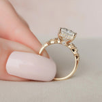 Load image into Gallery viewer, 3.50 CT Radiant Cut Hidden Halo Moissanite Engagement Ring Mapple Gems