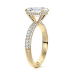 Load image into Gallery viewer, 2.50 CT Radiant Cut Lab Grown Diamond Hidden Halo Engagement Ring Mapple Gems