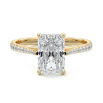Load image into Gallery viewer, 2.50 CT Radiant Cut Lab Grown Diamond Pave Engagement Ring Mapple Gems