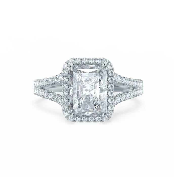 3.50 CT Radiant Cut Moissanite Engagement Ring Mapple Gems