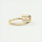 Load image into Gallery viewer, 3.50 CT Radiant Cut Moissanite Half Bezel Engagement Ring Mapple Gems