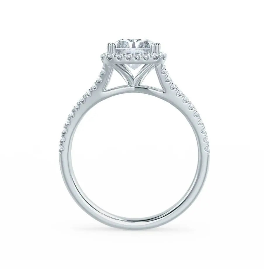 3.50 CT Radiant Cut Moissanite Engagement Ring Mapple Gems