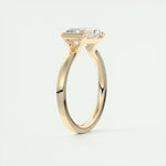 Load image into Gallery viewer, 3.50 CT Radiant Cut Moissanite Half Bezel Engagement Ring Mapple Gems