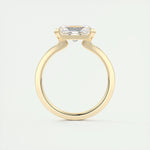 Load image into Gallery viewer, 3.50 CT Radiant Cut Moissanite Half Bezel Engagement Ring Mapple Gems