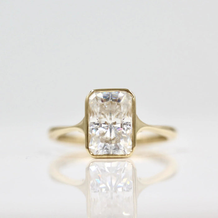 5.00 CT Radiant Cut Moissanite Valentine Ring Mapple Gems