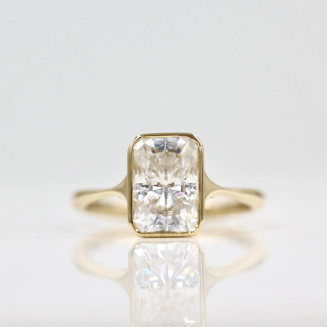 5.00 CT Radiant Cut Moissanite Valentine Ring Mapple Gems