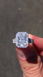 Load image into Gallery viewer, Handmade Radiant Shape Moissanite Bridal Ring