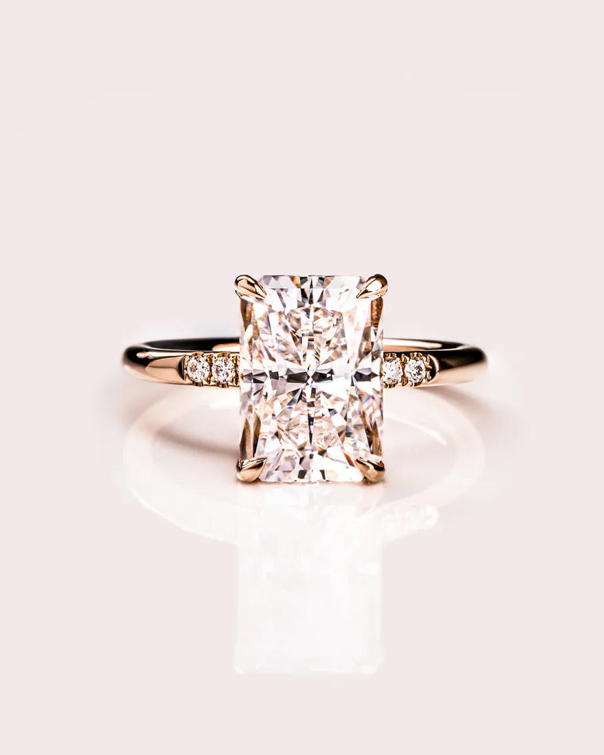 5.00 CT Radiant Cut Moissanite Wedding Ring Mapple Gems