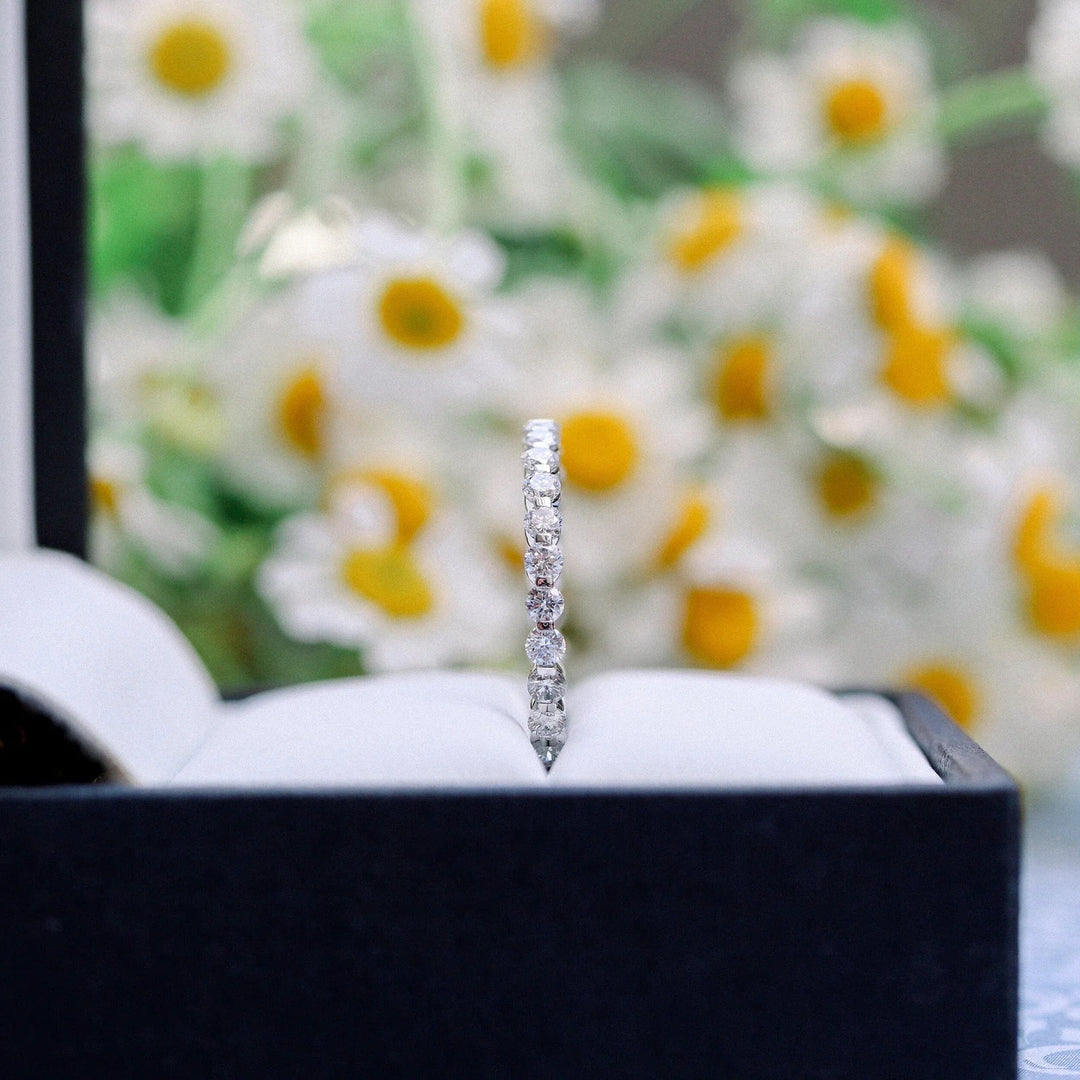 Round Brilliant Cut 1.5mm Full Eternity Wedding Band Mapple Gems