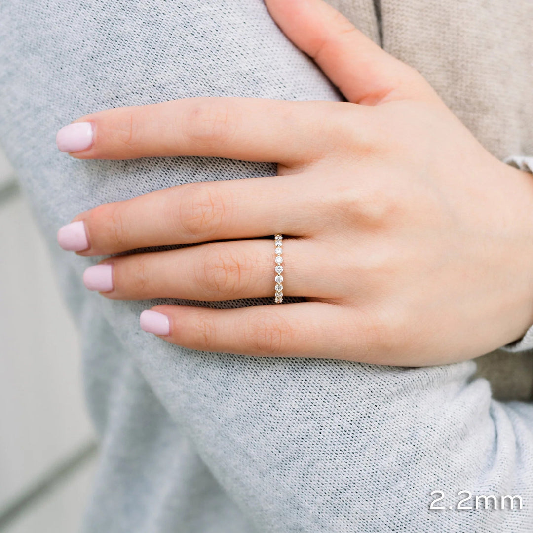 Round Brilliant Cut 1.5mm Full Eternity Wedding Band Mapple Gems
