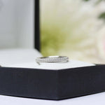 Load image into Gallery viewer, Round Brilliant Cut 3 Side Pave Diamond Wedding Band Mapple Gems