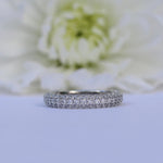Load image into Gallery viewer, Round Brilliant Cut 3 Side Pave Diamond Wedding Band Mapple Gems