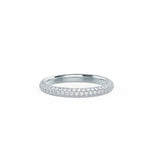 Load image into Gallery viewer, Round Brilliant Cut 3 Side Pave Diamond Wedding Band Mapple Gems