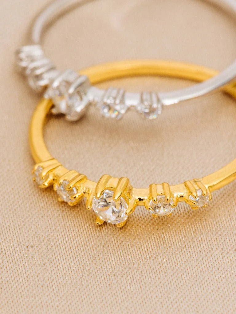 0.10CTW Round Brilliant Cut 6 Prong Perfect Wedding Band Mapple Gems