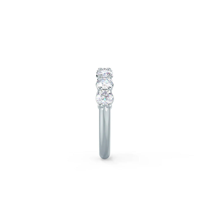 2.7mm Round Brilliant Cut 7 Stone Eternity Wedding Band Mapple Gems