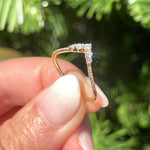 Load image into Gallery viewer, 0.20CTW Round Brilliant Cut Curved Eternity Wedding Band Mapple Gems