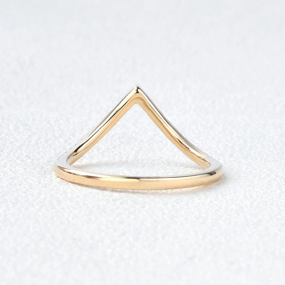0.15 CTW Round Brilliant Cut Curved Eternity Wedding Band Mapple Gems