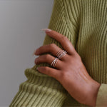 Load image into Gallery viewer, 0.35TCW Round Brilliant Cut Flexible Gift Wedding Band for Her Mapple Gems