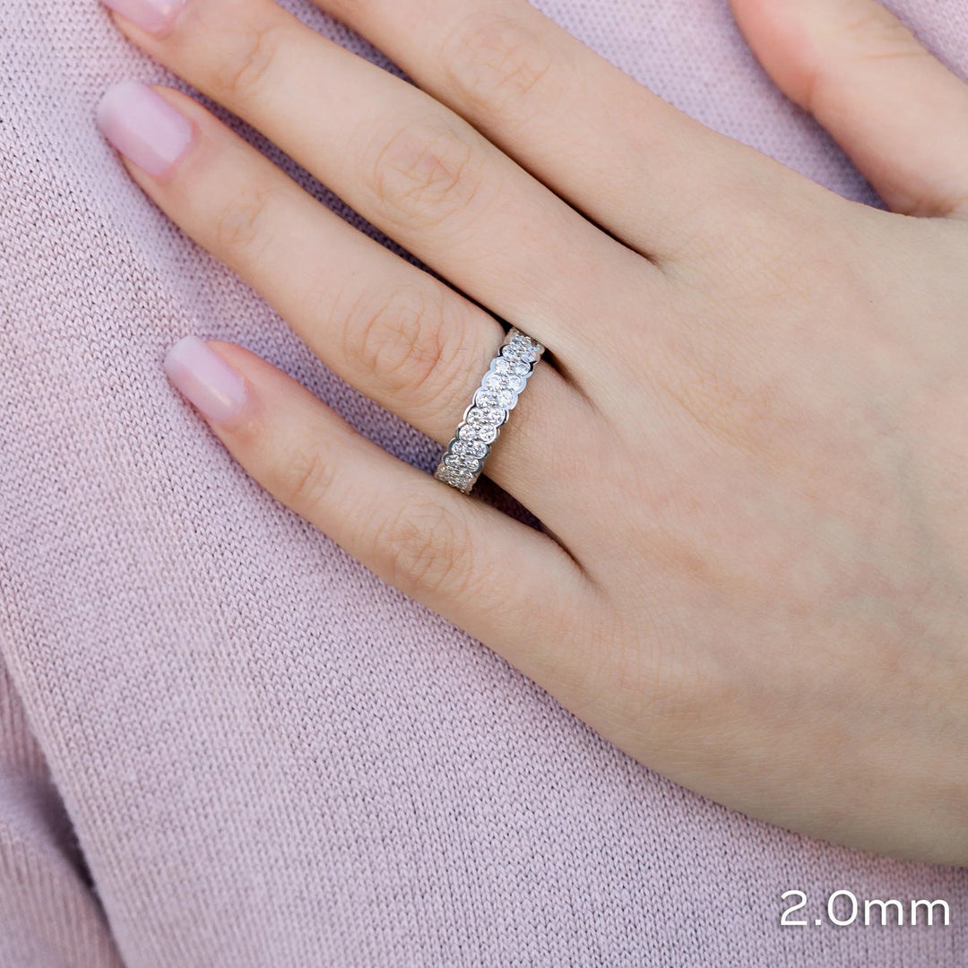 Round Brilliant Cut Full Eternity Bezel Set Wedding Band Mapple Gems