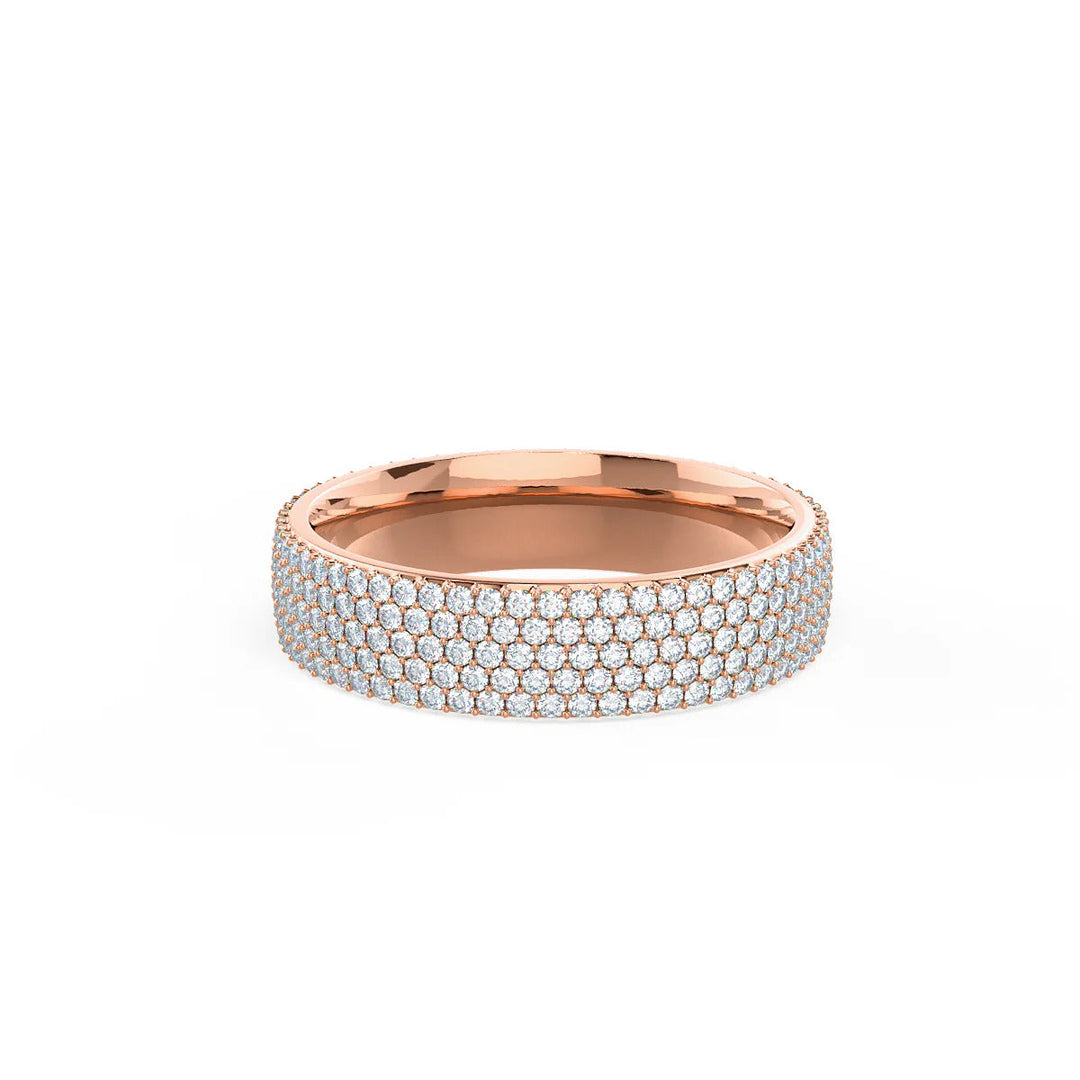 Round Brilliant Cut Full Eternity Moissanite Wedding Band Mapple Gems