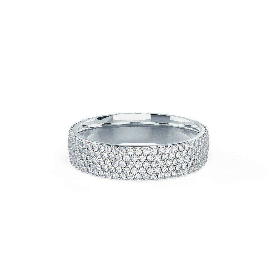Round Brilliant Cut Full Eternity Moissanite Wedding Band Mapple Gems