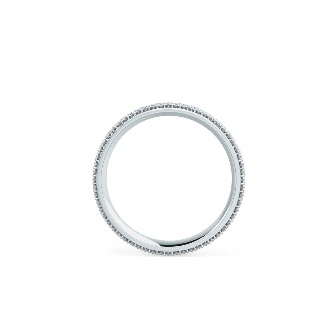 Round Brilliant Cut Full Eternity Moissanite Wedding Band Mapple Gems