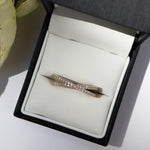 Load image into Gallery viewer, Round Brilliant Cut Full Eternity Twisted Wedding Band Mapple Gems