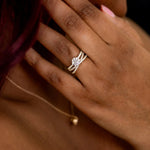 Load image into Gallery viewer, Round Brilliant Cut Full Eternity Twisted Wedding Band Mapple Gems