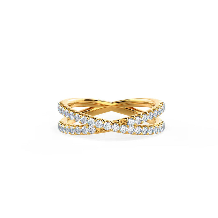 Round Brilliant Cut Full Eternity Twisted Wedding Band Mapple Gems