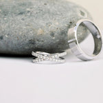 Load image into Gallery viewer, Round Brilliant Cut Full Eternity Twisted Wedding Band Mapple Gems