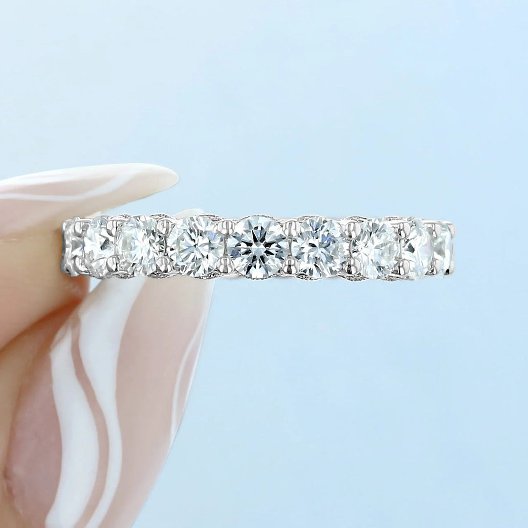 Round Brilliant Cut Full Eternity Wedding Band Mapple Gems
