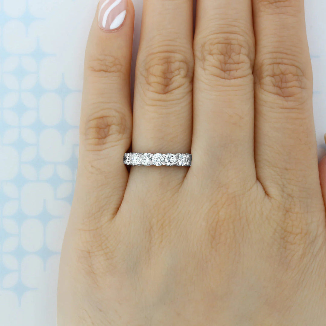 Round Brilliant Cut Full Eternity Wedding Band Mapple Gems