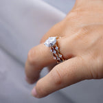 Load image into Gallery viewer, unique Round Brilliant Cut Full Eternity Wedding Band Mapple Gems