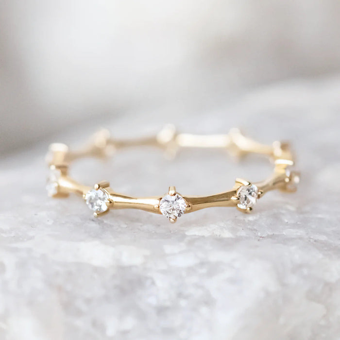 unique Round Brilliant Cut Full Eternity Wedding Band Mapple Gems
