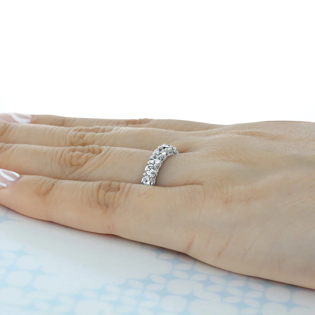 Round Brilliant Cut Full Eternity Wedding Band Mapple Gems