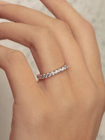 Load image into Gallery viewer, 0.35CTW Round Brilliant Cut Half Eternity Perfect Moissanite Wedding Band Mapple Gems