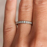 Load image into Gallery viewer, Round Brilliant Cut Half Eternity Wedding Band Mapple Gems