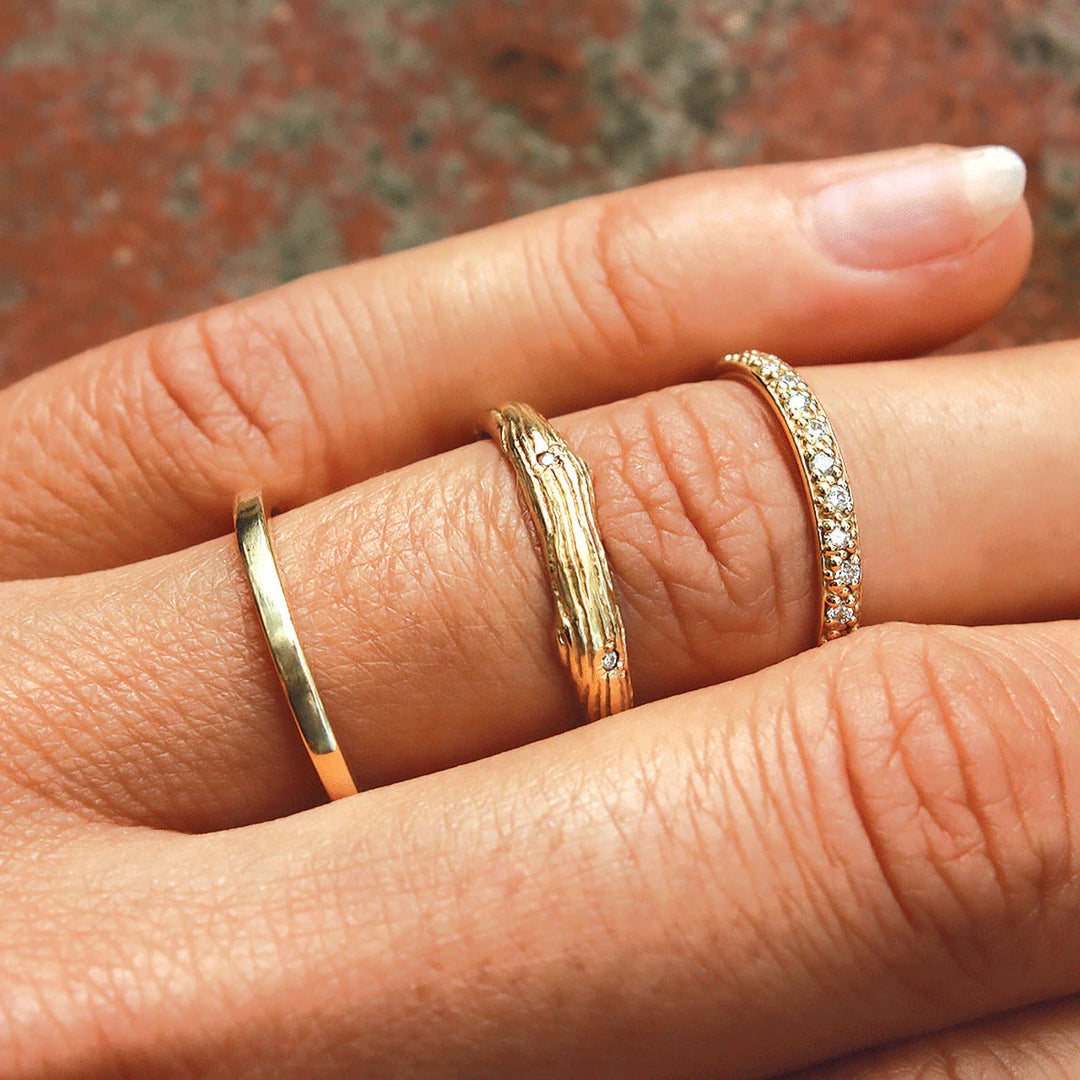0.20 TCW Round Brilliant Cut Half Eternity Wedding Band Mapple Gems