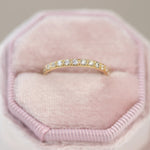 Load image into Gallery viewer, Round Brilliant Cut Half Eternity Wedding Band Mapple Gems