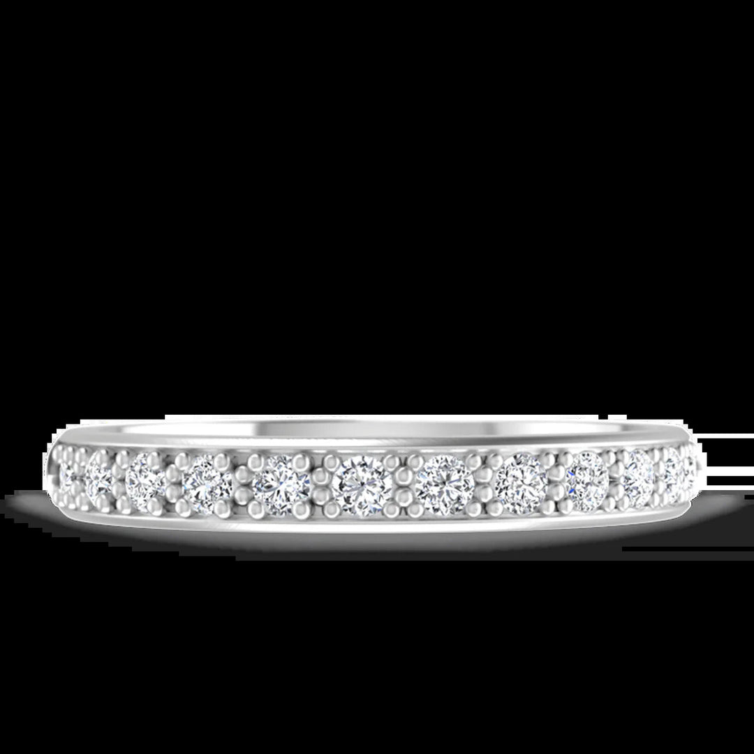 Round Brilliant Cut Half Eternity Wedding Band Mapple Gems