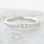 Load image into Gallery viewer, Round Brilliant Cut Half Eternity Wedding Band Mapple Gems