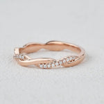 Load image into Gallery viewer, 0.25CTW Round Brilliant Cut Infinity Shank Unique Wedding Band Mapple Gems