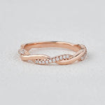 Load image into Gallery viewer, 0.25CTW Round Brilliant Cut Infinity Shank Unique Wedding Band Mapple Gems