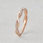 Load image into Gallery viewer, 0.25CTW Round Brilliant Cut Infinity Shank Unique Wedding Band Mapple Gems