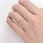 Load image into Gallery viewer, 0.39CTW Round Brilliant Cut Moissanite Bridal Stack Wedding Band Mapple Gems