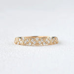 Load image into Gallery viewer, 0.39CTW Round Brilliant Cut Moissanite Bridal Stack Wedding Band Mapple Gems