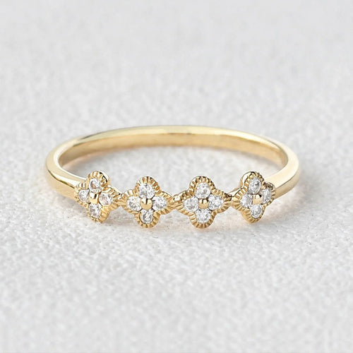 0.12CTW Round Brilliant Cut Moissanite Unique Wedding Band Mapple Gems